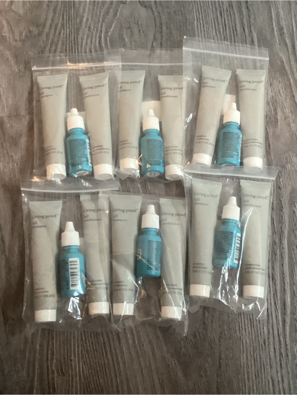 6pk of Living Proof Hair Treatment Sets